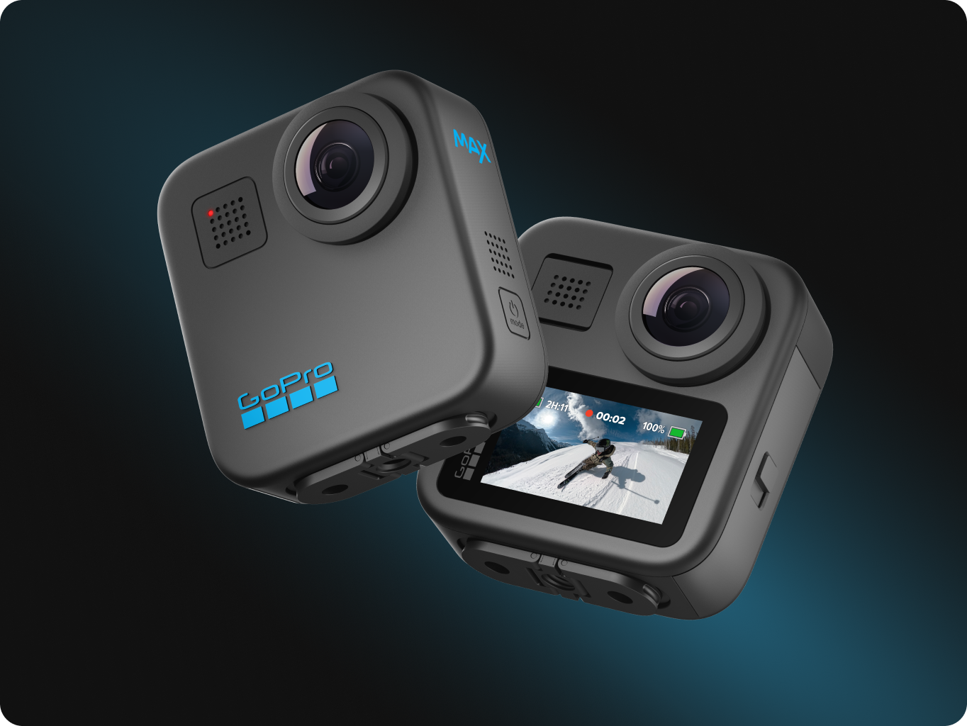 LAS DOS LENTES PERMITEN GRABAR VIDEOS DE 360° EN 5.6K
